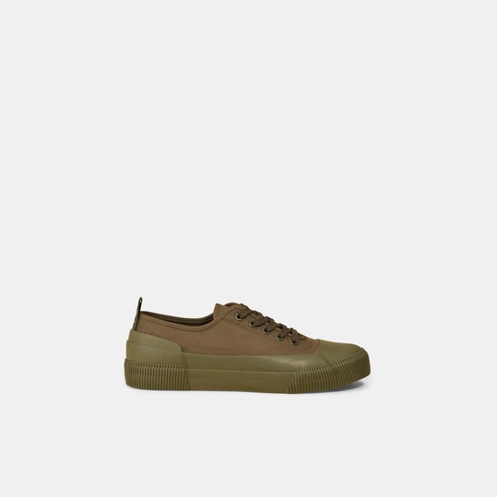 Aigle The Eco-friendly Canvas And Rubber Sneakers Men Khaki/Olive ZA-17368